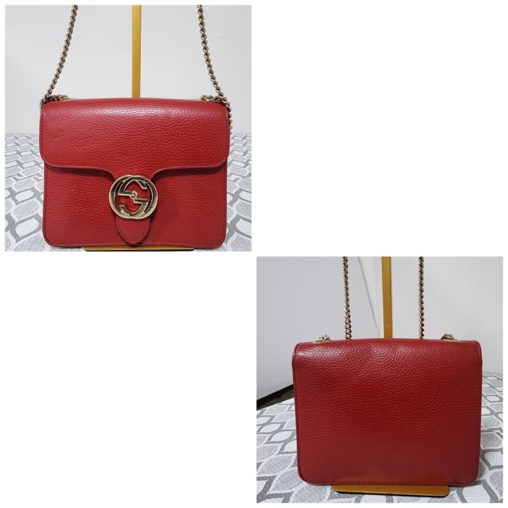 Authentic Gucci Chain Interlocking G Crossbody Ba… - image 8